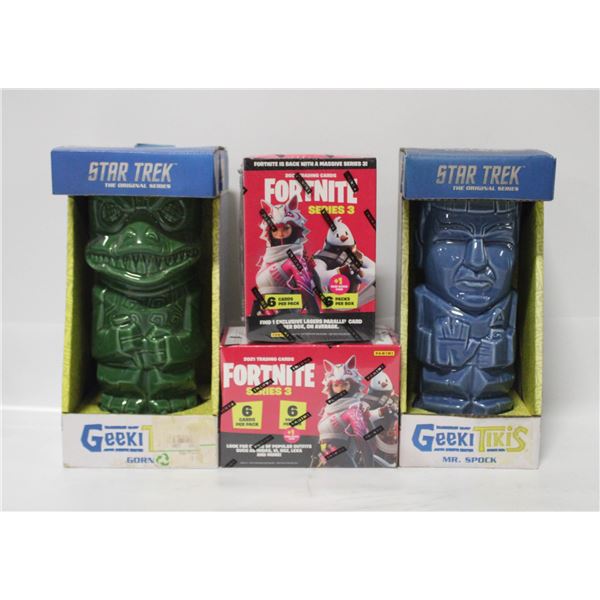 2 SEALED FORNITE PCS + 2 NEW STARTREK PCS