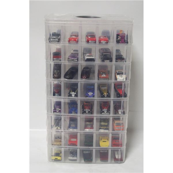 ACRYLIC ORGANIZER CASE FULL OF HOTWHEELS DIECAST