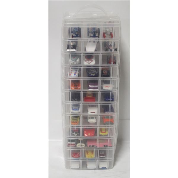 ACRYLIC ORGANIZER CASE FULL OF HOTWHEELS DIECAST
