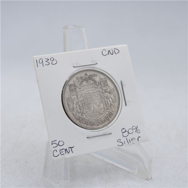 1938 GEORGE VI CANADA 50 CENT COIN HALF DOLLAR