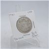 Image 1 : 1937 GEORGE VI 1ST YR ISSUE SILVER HALF DOLLER