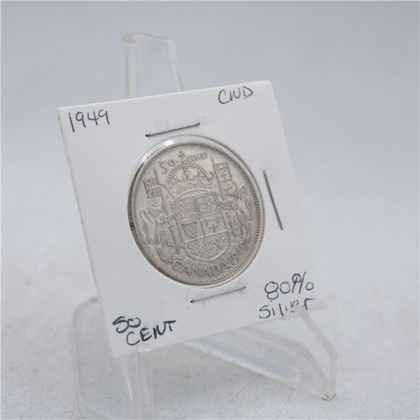 1949 GEORGE VI CANADA 50 CENT COIN HALF DOLLAR