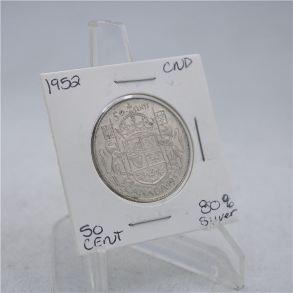 1952 GEORGE VI CANADA 50 CENT COIN HALF DOLLAR