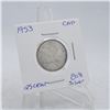 Image 1 : 1953 CANADA QUARTER 25 CENT COIN 80% SILVER
