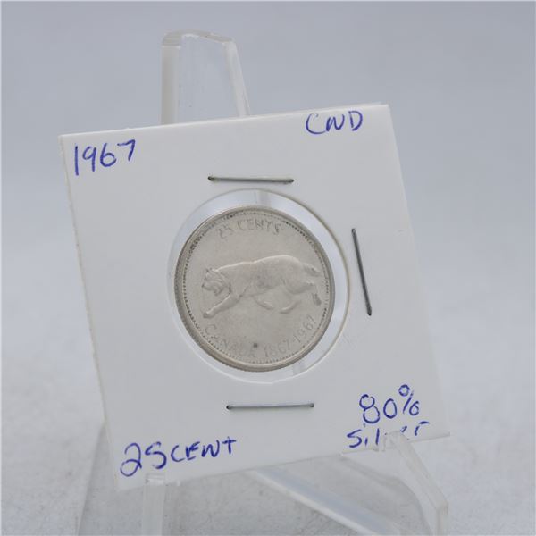 1967 CANADA 25 CENT QUARTER