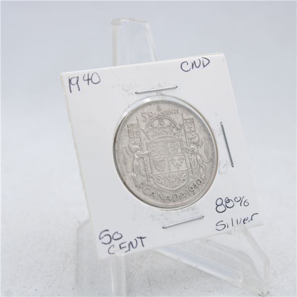 1940 GEORGE VI CANADA 50 CENT COIN HALF DOLLAR