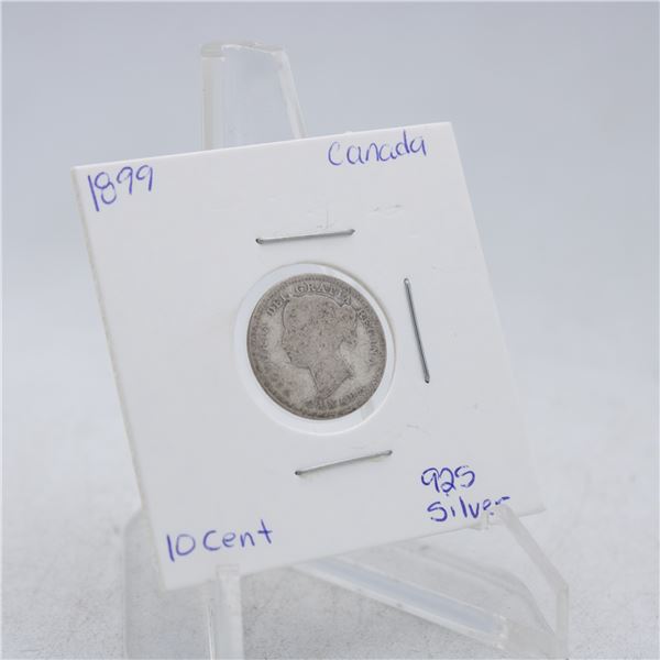 1899 CANADA 10 CENT COIN 92.5% SILVER