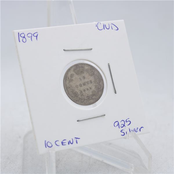 1899 CANADA 10 CENT COIN 92.5% SILVER