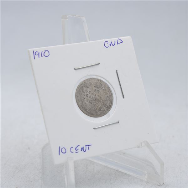 1910 CANADA 10 CENT COIN 92.5% SILVER