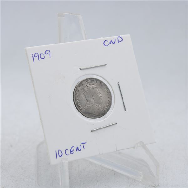 1909 CANADA 10 CENT COIN 92.5% SILVER