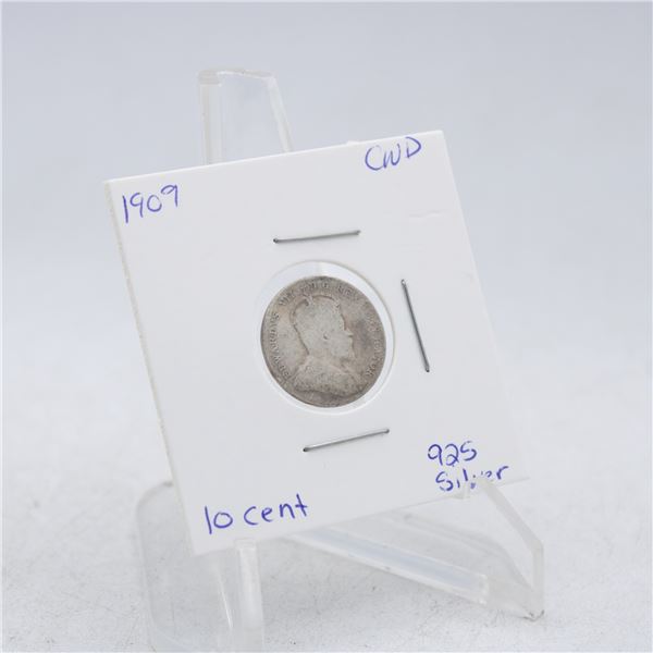 1909 CANADA 10 CENT COIN 92.5% SILVER