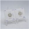 Image 1 : 2 X 1946 AMERICAN SILVER DIME ROOSEVELT 10 CENT