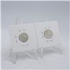 Image 2 : 2 X 1946 AMERICAN SILVER DIME ROOSEVELT 10 CENT