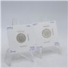 Image 1 : 2 X 1947 & 1953 AMERICAN SILVER DIME ROOSEVELT