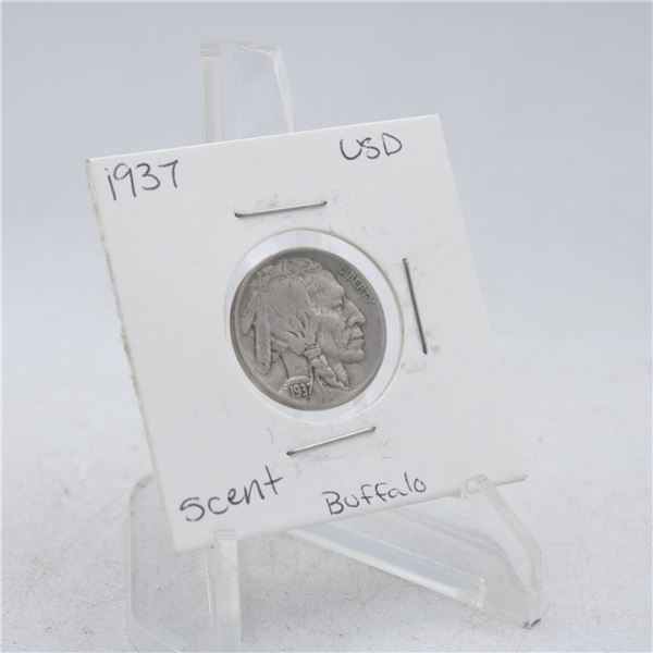 1937 AMERICAN BUFFALO HEAD NICKEL 5 CENT
