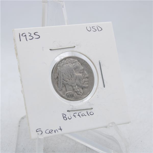 1935 AMERICAN BUFFALO HEAD NICKEL 5 CENT