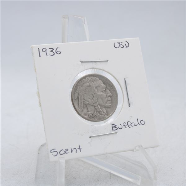 1936 AMERICAN BUFFALO HEAD NICKEL 5 CENT