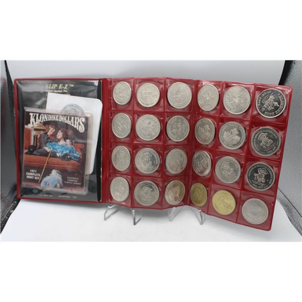 24 VINTAGE KLONDIKE DAYS COINS IN CASE