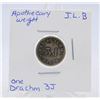 Image 1 : APOTHECARY WEIGHT COIN J.L.B ONE DRACHM 3J