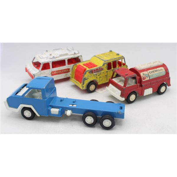 4 TOOTSIE TOYS DIECAST CARS