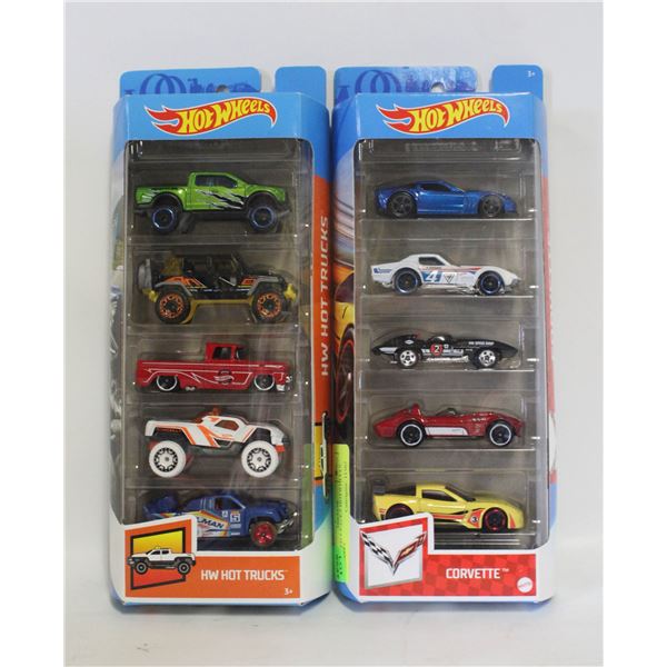 (2) SEALED 5 PACKS HOTWHEELS DIECASTS