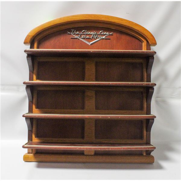 WOODEN COLLECTORS DIECAST CAR DISPLAY SHELF