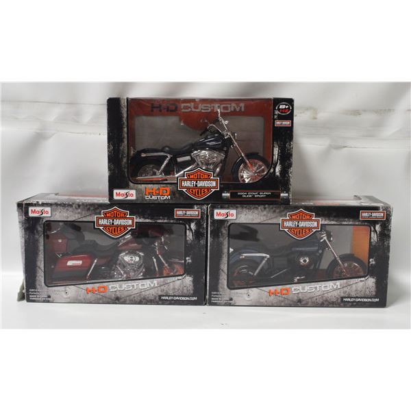 3 HARLEY DAVIDSON MOTORCYCLE