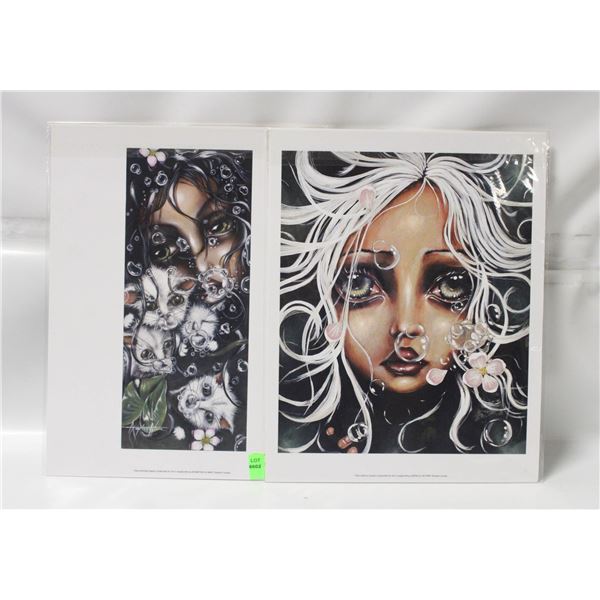 PAIR OF ANGELINA WRONA PRINTS