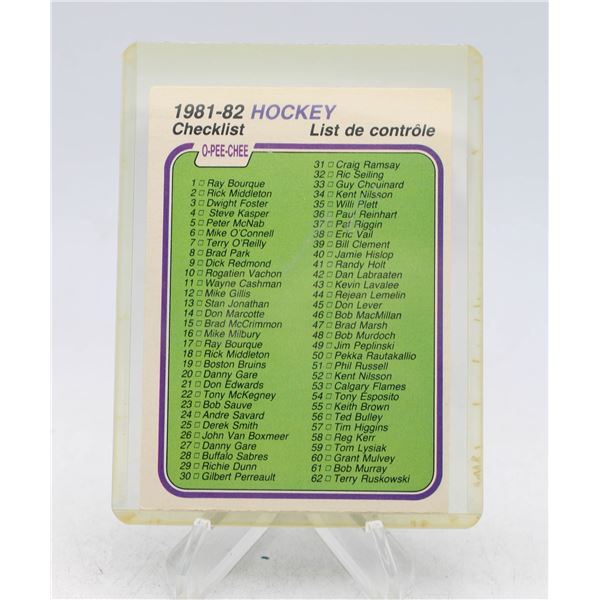 1981-82 O-PEE-CHEE CHECKLIST #379