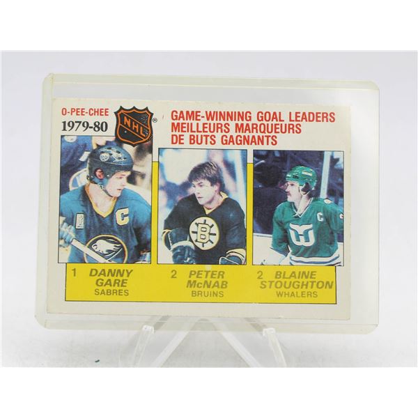 1980-81 O-PEE-CHEE GAME WINNING GOAL #167 IN CASE