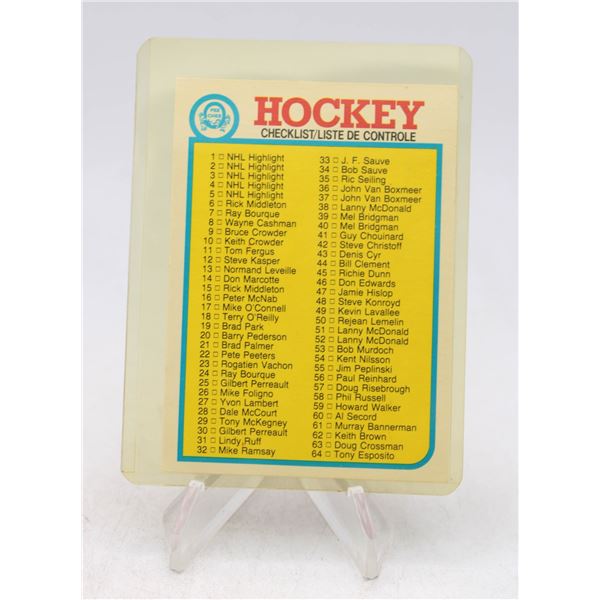 1982-83 O-PEE-CHEE CHECKLIST #121