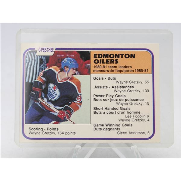 1981-82 O-PEE-CHEE EDMONTON OILERS WAYNE GRETZKY