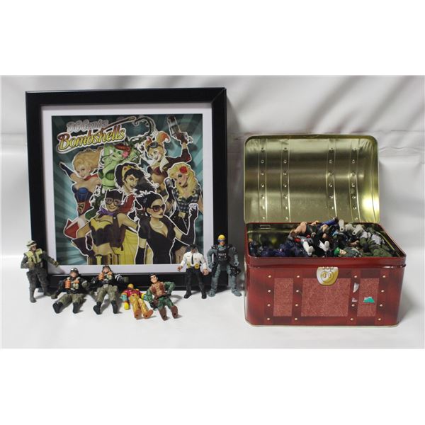 ACTION FIGURES IN CHEST STYLE TIN +