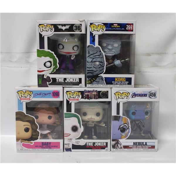 FUNKO POPS 5 ASSORTED