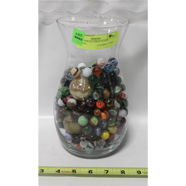 LOT OF COLLECTIBLE GLASS MARBLES