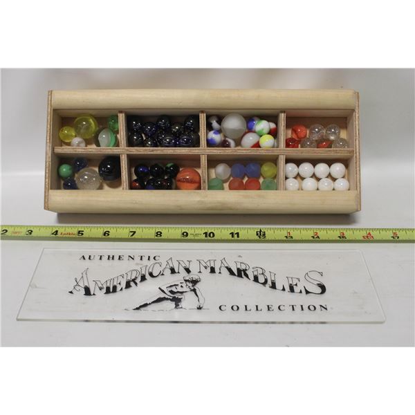 LOT OF COLLECTIBLE GLASS MARBLES