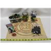 Image 1 : LOT OF COLLECTIBLE GLASS MARBLES WITH MARBLE MAT