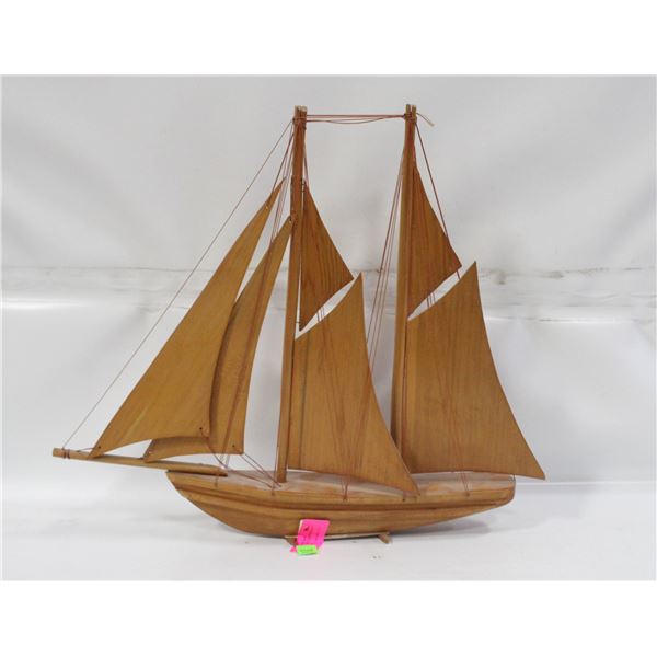 MID-CENTURY MODERN WOODEN SAILBOAT DANISH
