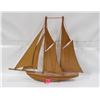 Image 1 : MID-CENTURY MODERN WOODEN SAILBOAT DANISH
