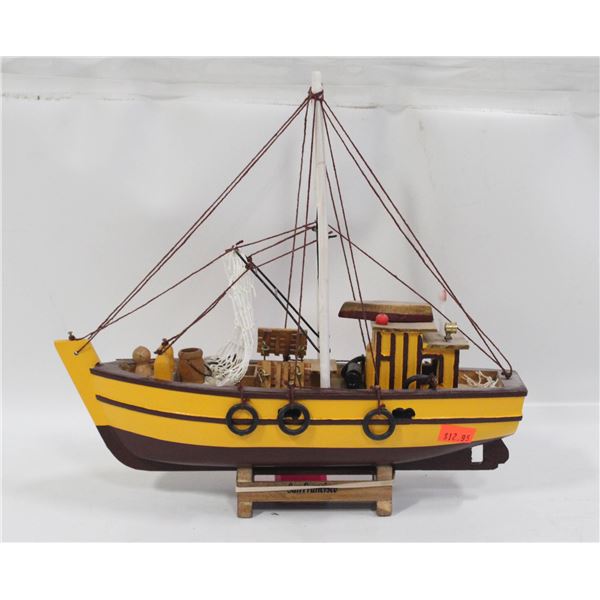 VINTAGE SAN FRANCISCO WOODEN FISHING BOAT