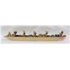 Image 1 : CARVED WOODEN AFRICAN RIVER TRADING CANOE MODEL