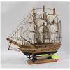 Image 1 : VINTAGE COLORFUL WOODEN CATBOAT MODEL WITH