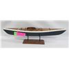 Image 1 : ENCORE CREATIONS 15" WOODEN KAYAK NATIVE AMERICAN