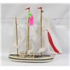 Image 1 : VINTAGE DECORATIVE SAILING SHIP