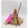 Image 1 : JL DOYLE WOOD CARVING FISHING WITH BASKET