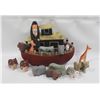 Image 1 : VINTAGE HANDMADE WOODEN NOAHS ARK TOY W/