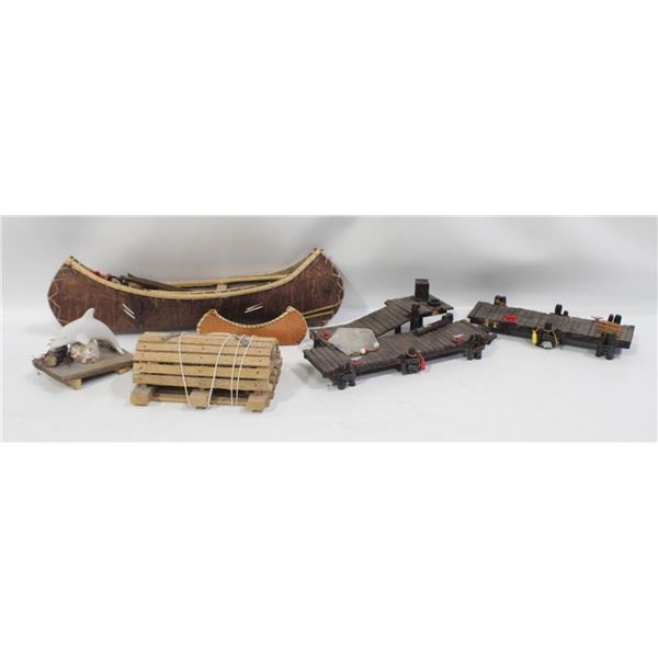 LOT OF VINTAGE BOAT COLLECTOR DISPLAYS AND BOATS