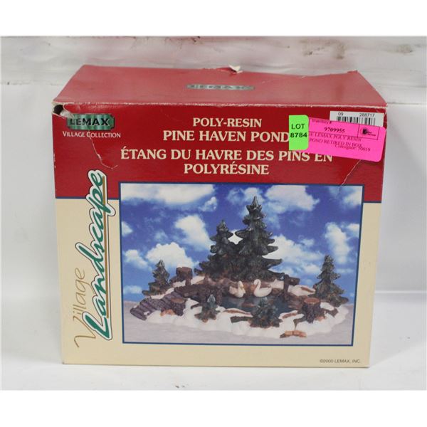 VINTAGE LEMAX POLY RESIN HAVEN POND RETIRED IN BOX