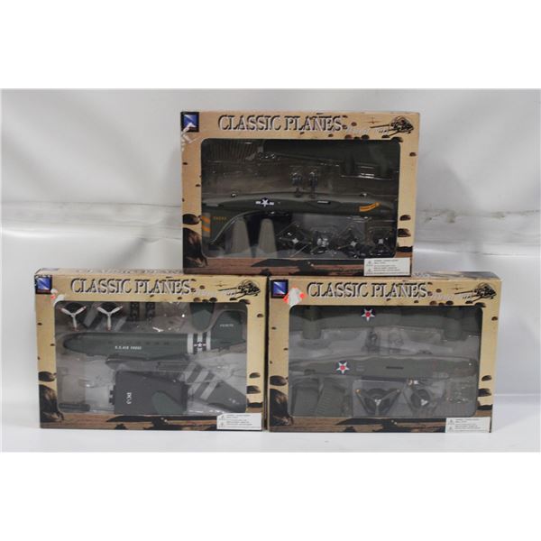 THREE AIRPLANE MODEL KITS UNBUILT NEW
