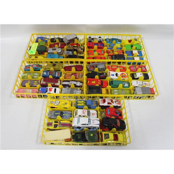 4 CARRYING TRAYS FILLED WITH ASSORTED